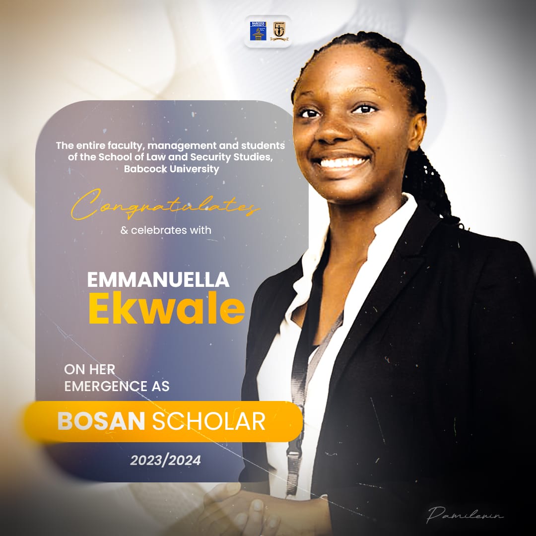 Emmanuella Ekwale: Bosan awardee