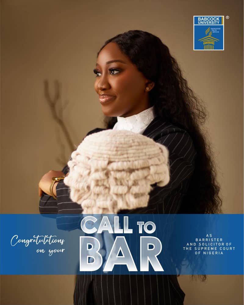 Babcock University graduate called to the Nigerian Bar