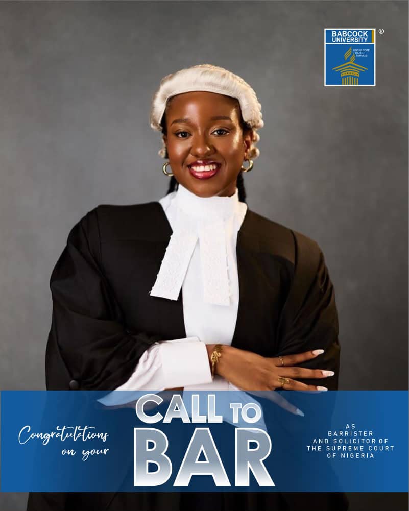 Group of Babcock University graduates called to the Nigerian Bar