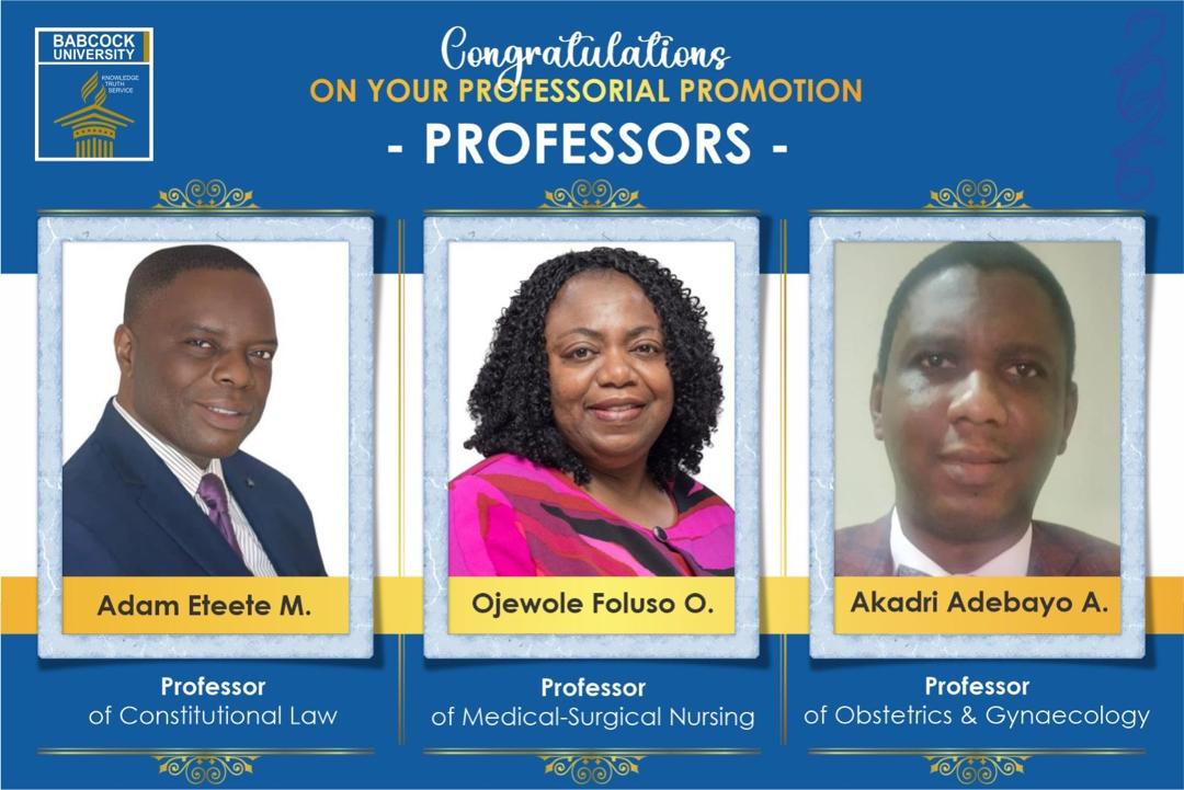 Babcock University 2026 Professorial Promotion Cohort